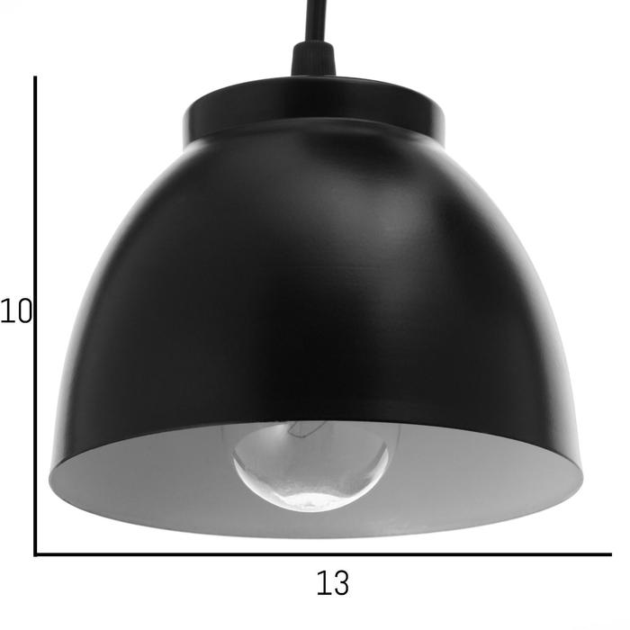 Люстра BayerLux Подвес BayerLux 1113/1 1×40 Вт Е27, d=13.5 см, h=10.5 см, чёрный