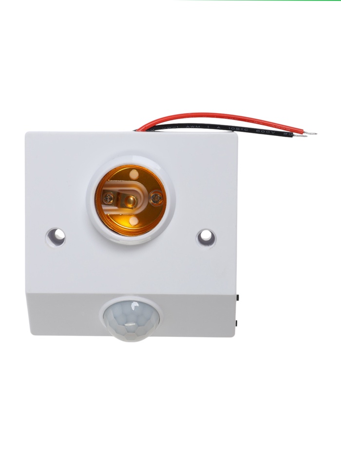 Патрон E27 с датчиком движения, 220 В, белый