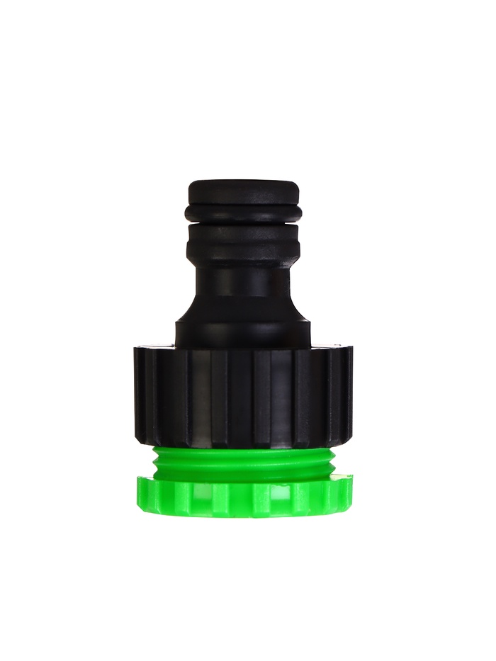 Набор для полива: пистолет-распылитель, коннектор 1/2" (12 мм) - 2 шт., штуцер 1/2"-3/4", быстросъёмный, пластик, Greengo