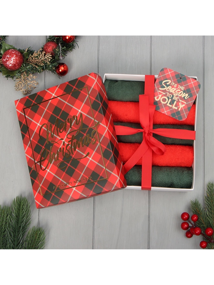 Набор махровых полотенец «Этель» Jolly, 30×30 см - 5 шт., хлопок 100%