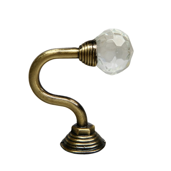 Держатель для штор ««ТУНДРА»» KS007, однорожковый, цвет бронза, набор 2 шт.