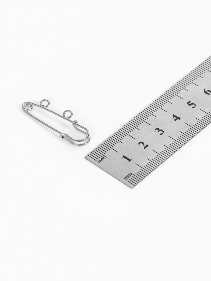 Булавка для подвесок PO-035 №01, 2 шт. 3.5×0.5 см, цвет серебро