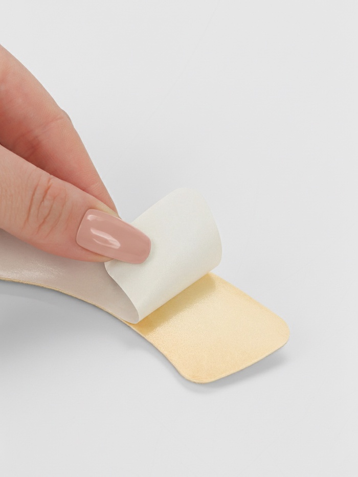 Пяткоудерживатели для обуви, на клеевой основе, 10×3.5 см, пара, бежевые