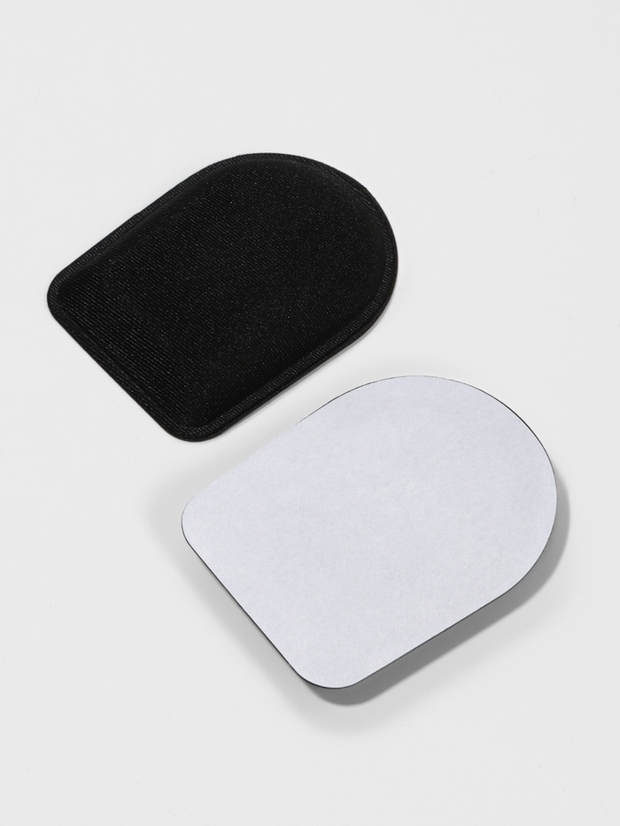 Подпяточники для обуви, клеевая основа, 8.3×6.5 см, пара, чёрные