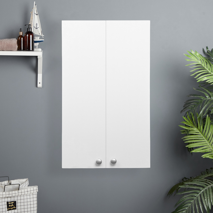 Шкаф навесной для ванной комнаты «Клик Мебель. Пронто», 2 полки, 480×240×800 мм, цвет белый