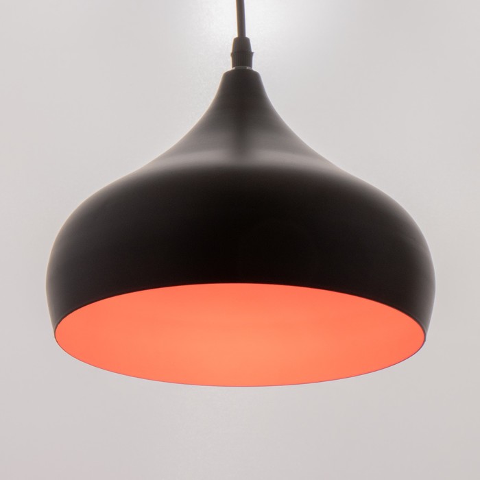 Подвес BayerLux «Купол дуо» Е27 черный-красный 24×24×18-118 см