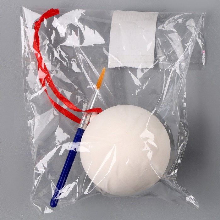 Ёлочная игрушка под роспись «Шар», с подвесом, кисть