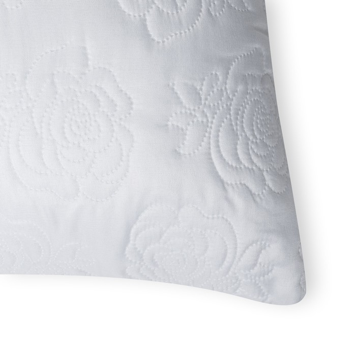 Подушка «Роза», 70×70 см, белая, полиэфирное волокно