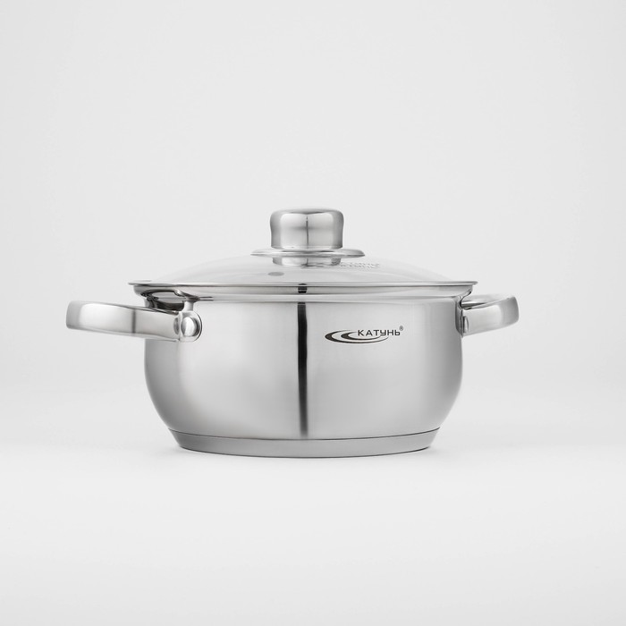 Набор кастрюль «Гретта», 2 предмета: 2.2; 4.2 л, капсульное дно, индукция, нержавеющая сталь, AISI - 201