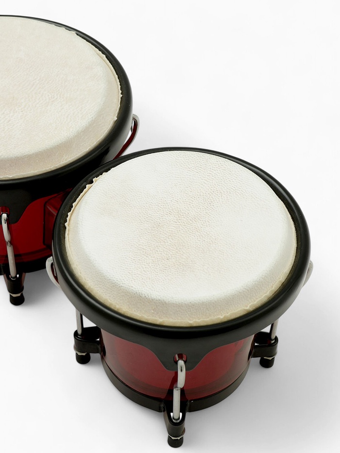 Барабан Бонго Music Life 6×7 дюймов, пластиковый, красный