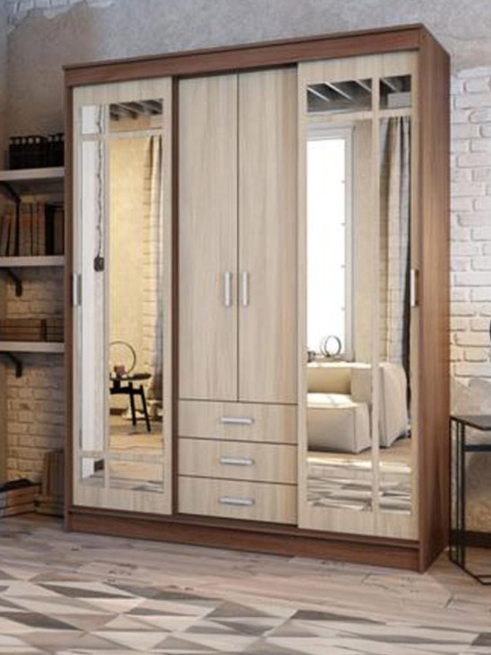 Шкаф – купе «Лорд», 1700×580×2200 мм, цвет ясень шимо светлый/тёмный