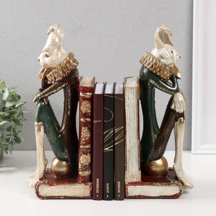 Держатель - подставка для книг «Придворные зайцы», набор 2 шт., 25×10×30.5 см
