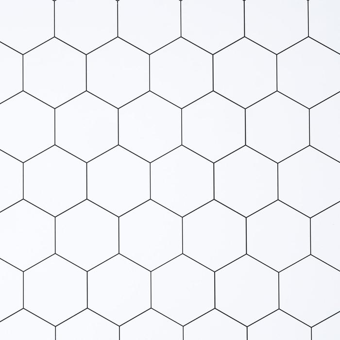 Кухонный фартук на стену «Соты», 3000×600 мм, цвет белый