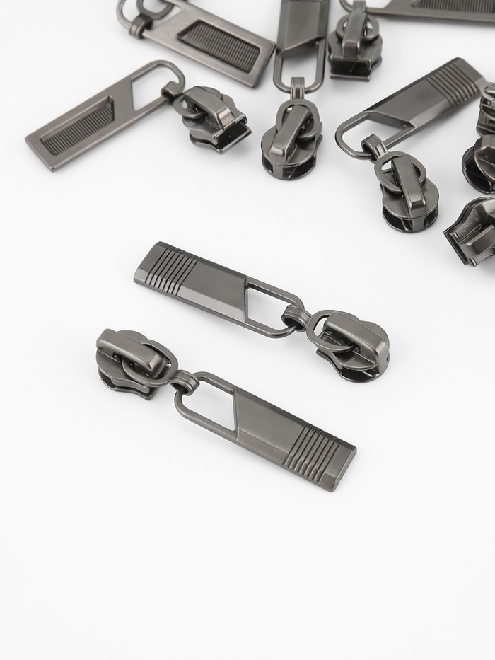 Бегунок автоматический для молнии «Спираль», №5, 10 шт., цвет чёрный никель