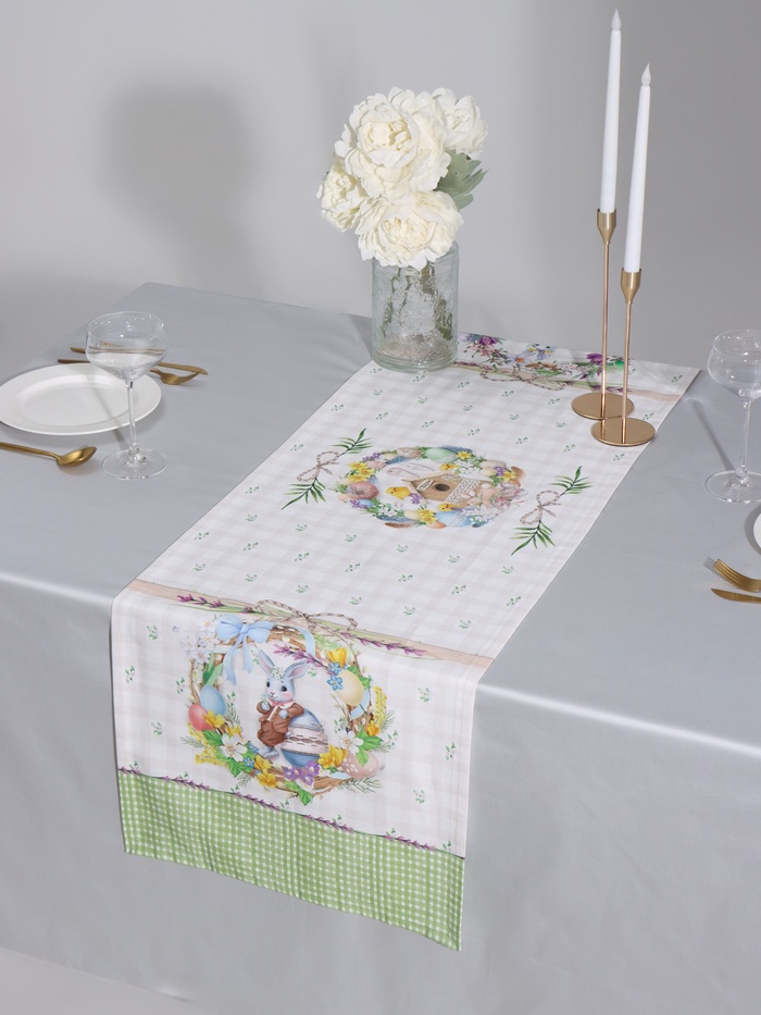 Дорожка на стол «Уютная Пасха», 40×146 см, 100% хлопок, саржа 190 г/м²