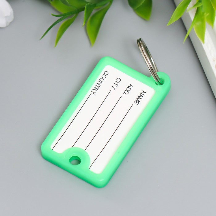 Бирка для ключей на кольце «Идентификатор. Адресат», пластик, МИКС