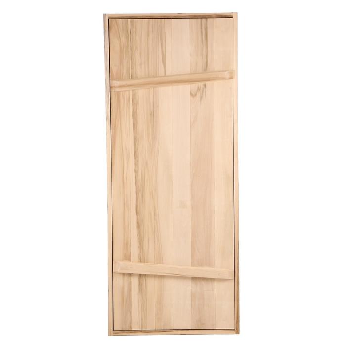 Дверной блок для бани и сауны, 170×70 см, деревянный, на клиньях, массив, «Добропаровъ»