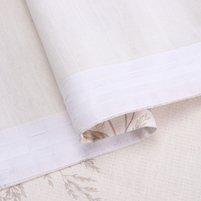 Комплект штор для кухни с подхватами Этель Flower herbarium, 149×180 см - 2 шт.