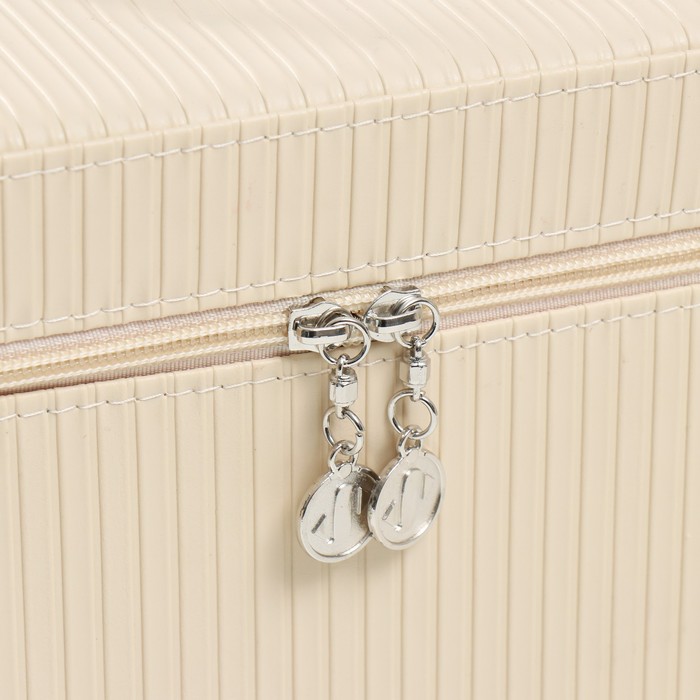 Набор шкатулок для украшений с зеркалом «Локки. Белый», 3 шт., искусственная кожа