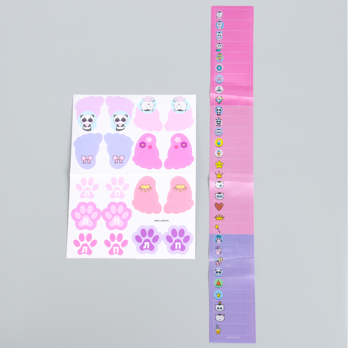 Бирки для одежды и обуви. Набор именных наклеек для маркировки детских вещей «Стильная красавица», 48 шт.