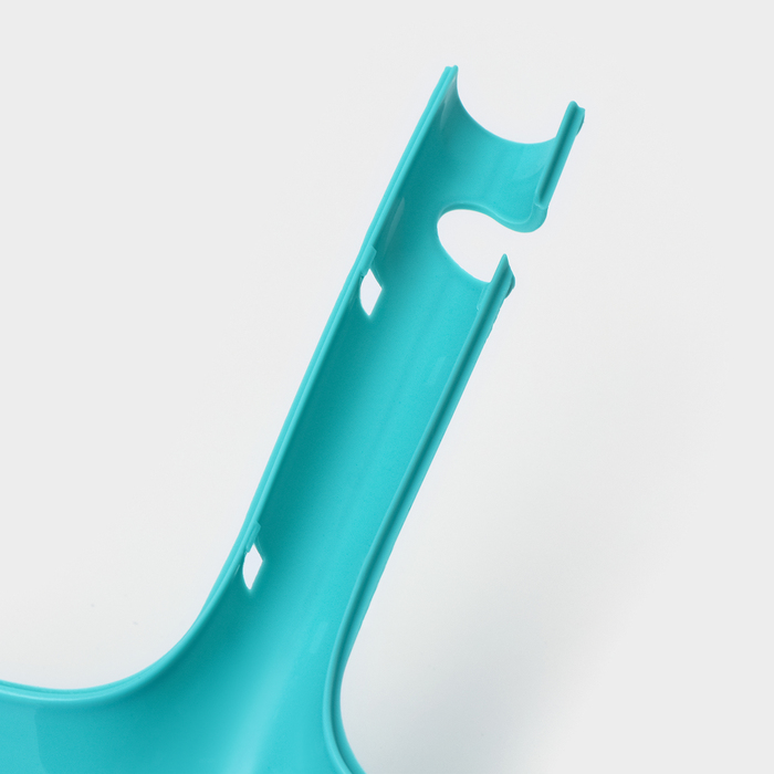 Веник для пола Disco, с совком, 8×19×58 см, бирюзовый