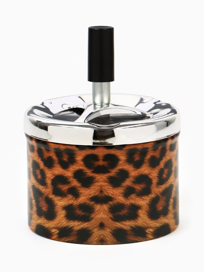 Пепельница бездымная «Леопард», для сигарет и стиков, 12.5×9 см