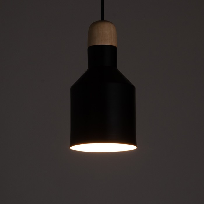 Люстра BayerLux Подвес BayerLux «Пума» 1×40 Вт Е27 черный/коричневый 12×12×70 см