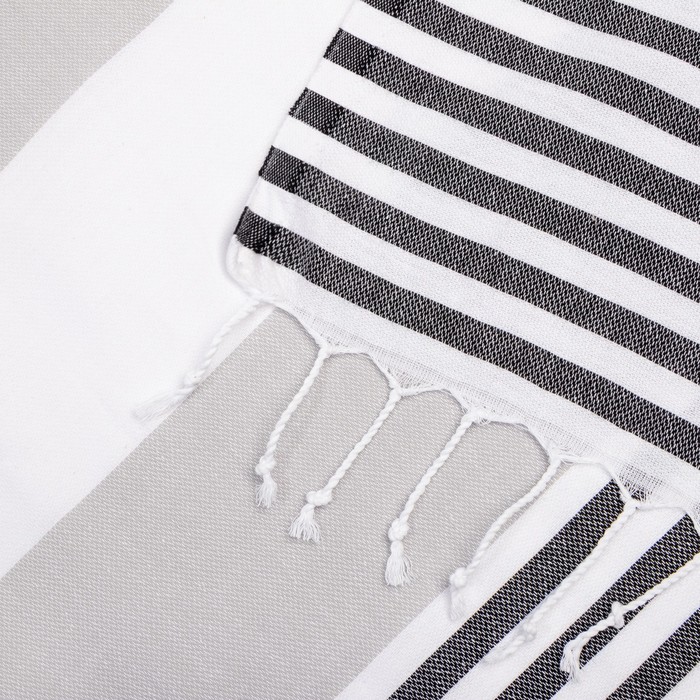 Полотенце - пештемаль пляжное «Фортуна», 100×180 см, хлопок 100%, серое