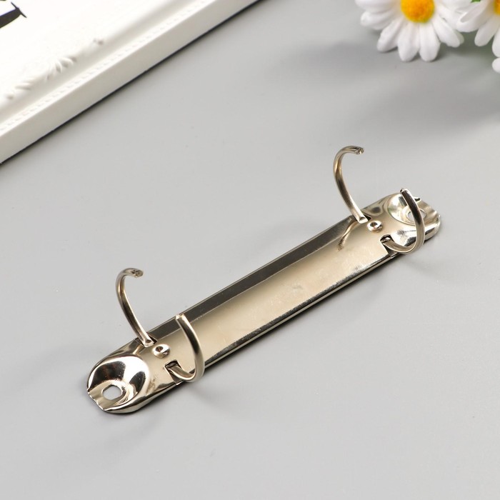 Зажим кольцевой на два кольца, внутренний d=2.5 см, набор 4 шт., металл, 12.5×3×2 см