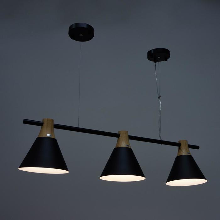 Люстра 1066/3BK E27 60 Вт черный 90×20×90 см BayerLux