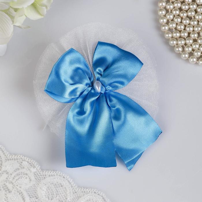 Бант для декора, набор 4 шт., бирюзовый