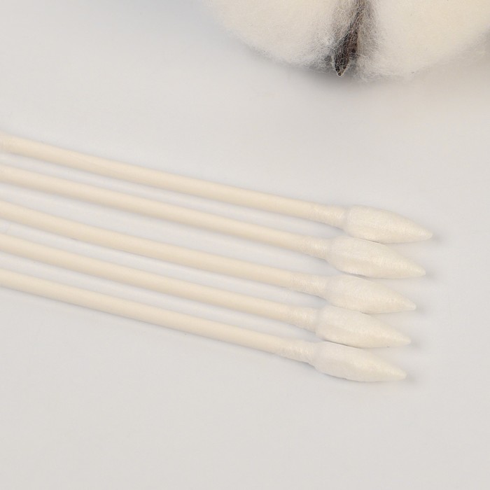 Ватные палочки 10 шт., индивидуальная упаковка, наконечник - спираль, острый, хлопок/бумага