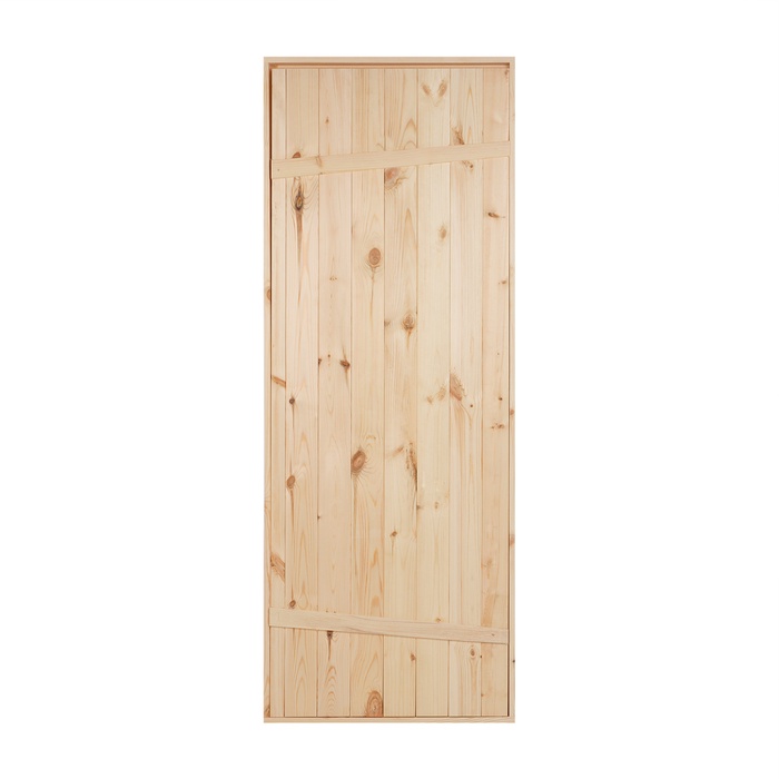 Дверной блок для бани и сауны, 180×70 см, деревянный