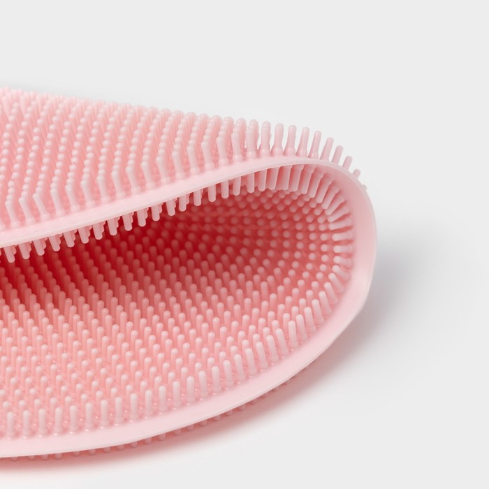 Губка для посуды Доляна, 11×11×1 см, силиконовая, МИКС