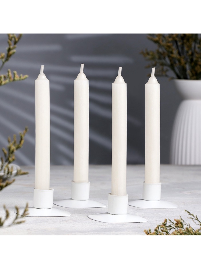 Набор хозяйственных свечей парафиновых, 1.8×17.5 см, 5 ч, 40 г, 4 шт.