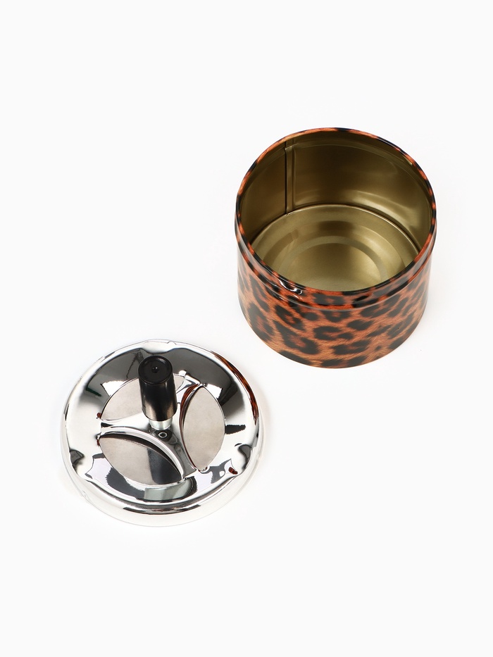 Пепельница бездымная «Леопард», для сигарет и стиков, 12.5×9 см