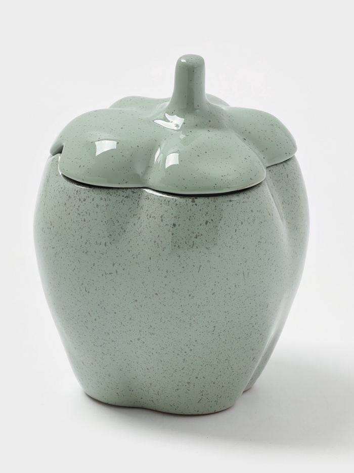 Горшок для запекания Борисовская керамика «Перец», 650 мл, зеленый