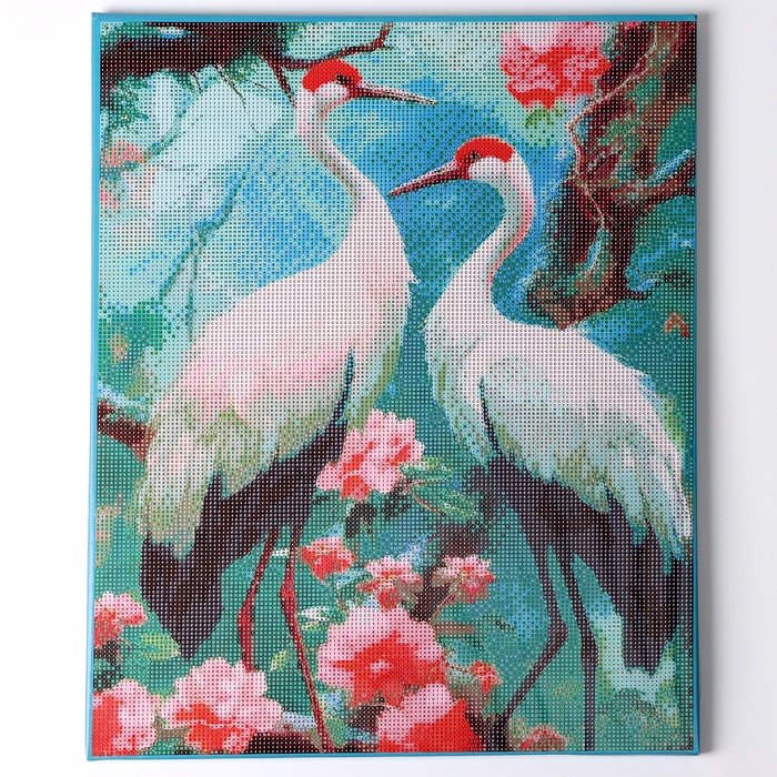 Алмазная вышивка полное заполнение «Аисты», на раме, 40×50 см