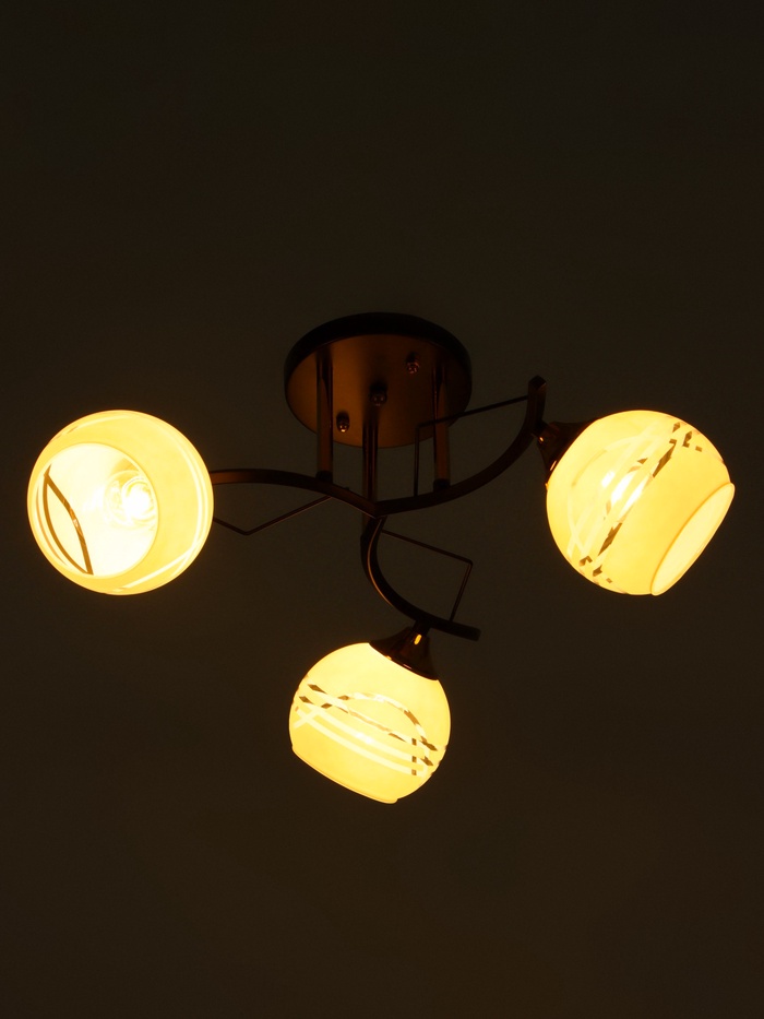 Люстра «Аделла» 3хЕ27 40 Вт чёрно-золотой 60×60×26 см BayerLux