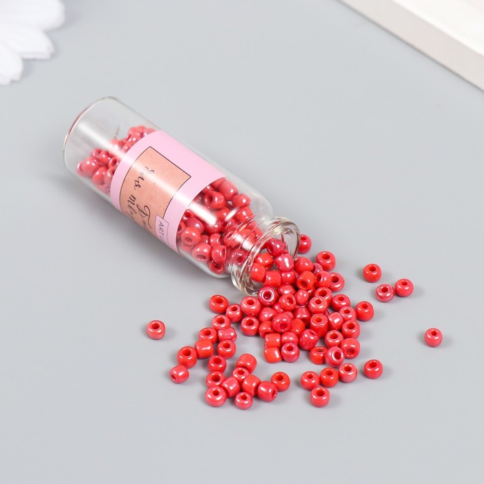 Бисер 6/0 в бутылочке «Терракотовый», 20 г, керамический блеск, 6×2×2 см