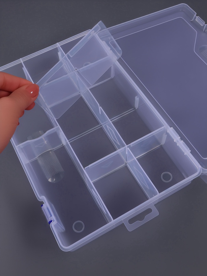 Органайзер для хранения мелочей, 10 съёмных ячеек, с подвесом, 31×20.5×6 см, прозрачный