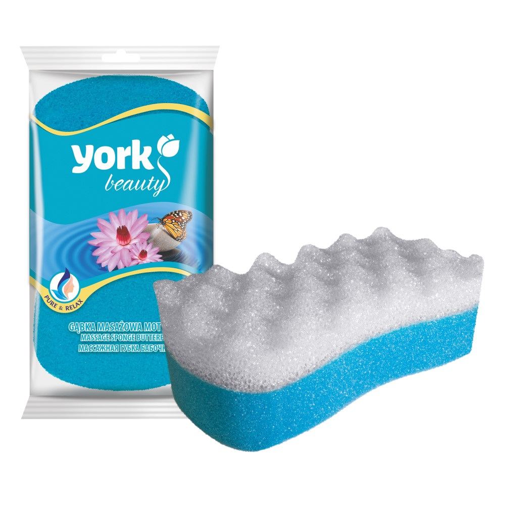 Губка YORK для тела массажная Бабочка /20