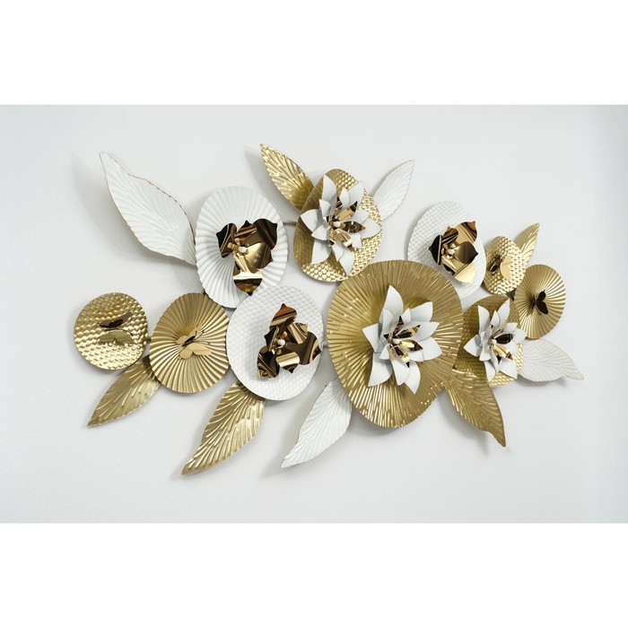 Декор настенный, панно металл «Бутоны с бабочками», 75×150×10 см