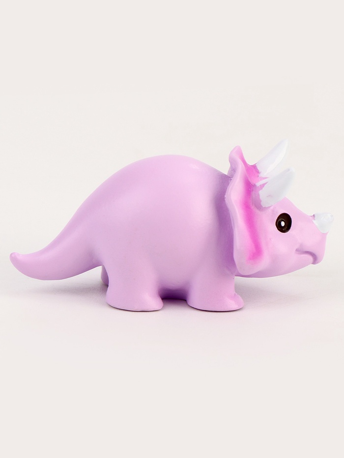 Миниатюра кукольная «Динозаврик», набор 2 шт., размер 1 шт. — 3×5.5×2 см, цвет фиолетовый