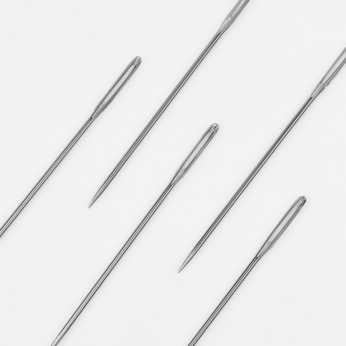 Иглы швейные, с большим ушком, d=0.9 мм, 4.5 см, набор 10 шт.