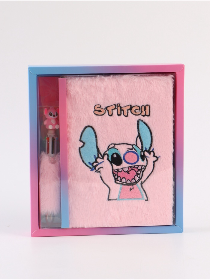 Блокнот пушистый и ручка многоцветная «Эйнджел», розовый