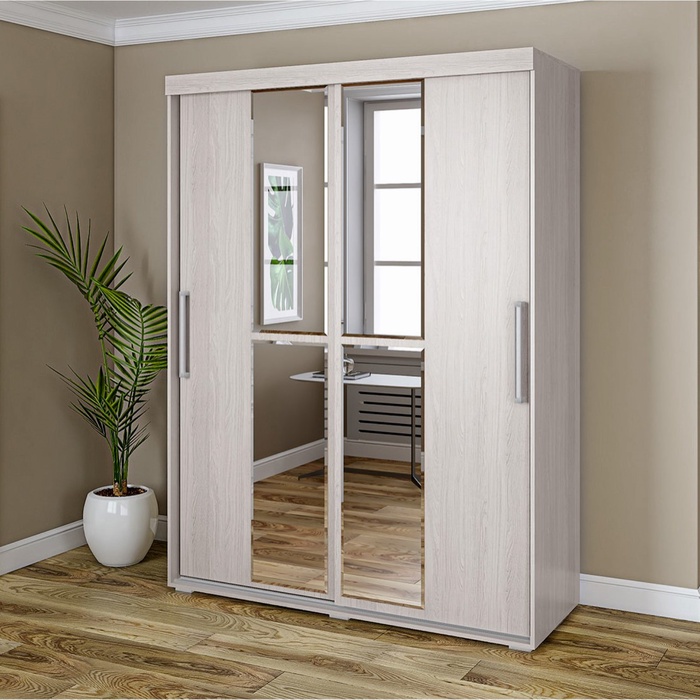 Шкаф – купе «Магнат», с зеркалом, 1800×600×2150 мм, цвет анкор светлый