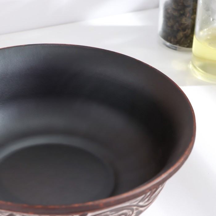 Блюдо для запекания «Ангоб», 550 мл, 11×16 см, красная глина