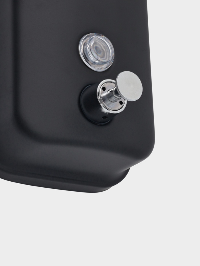 Диспенсер для жидкого мыла Stölz, механический, 800 мл, нержавеющая сталь, чёрный