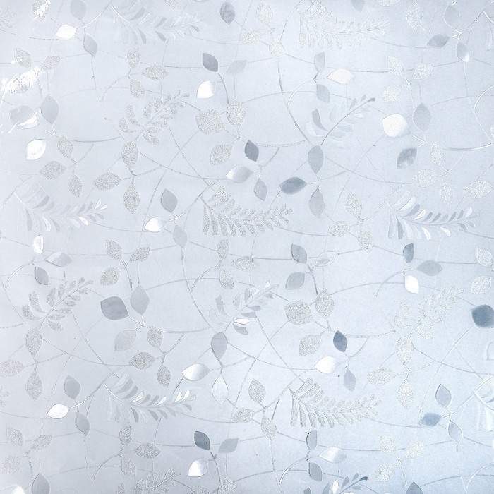 Витражная плёнка «Листики», 45×200 см, прозрачная